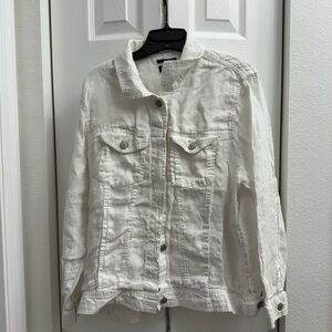 Stylish White Denim Jacket for Women